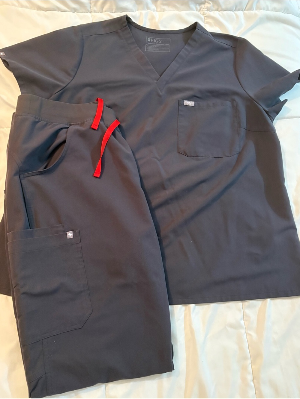 FIGS 3XL/2XL Scrubs Set - Charcoal Grey - EUC
